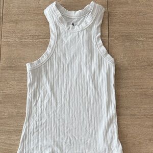 FP Movement by Free People White Ribbed Tank Top